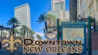 Walk Tour Downtown New Orleans  Bourbon Street  USA [upl. by Deryl312]