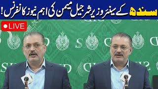 🔴Live  Senior Sindh Minister Sharjeel Memons Important News Conference  Capital TV [upl. by Horsey]