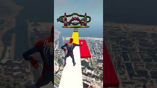 GTA 5 Game Play With Spiderman Dungeons Stunt Ramp gta5 gameplay gaming spiderman shorts [upl. by Namharludba]