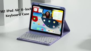 M2 iPad Air 11quot 2024 Keyboard Case  iPad Essential Accessories from Fintie  iPad Air Aesthetic ✨ [upl. by Alegnatal]