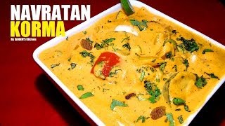 Navratan Korma Mix Veg Curry Restaurant  wedding style [upl. by Ardnuahsal]