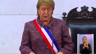 Cuenta pública 21 de Mayo  Michelle Bachelet habla sobre la importancia de la reforma educacional [upl. by Richmound]