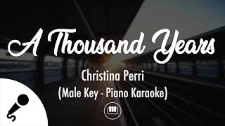 A Thousand Years  Christina Perri Male Key  Piano Karaoke [upl. by Martynne457]