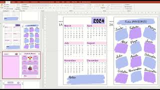 CREA UNA AGENDA PERSONALIZADA 2024 en powerpoint [upl. by Durnan934]