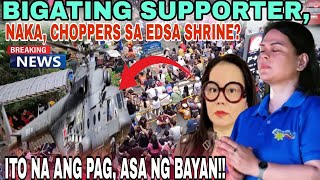 SUPPORTERSNA DUMATING NAKA CHOPPER PA SA EDSA SHRINE113024 [upl. by Gniw]