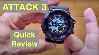 LOKMAT ATTACK 3 IP68 Waterproof Bluetooth Calling Ruggedized Smartwatch Quick Overview [upl. by Walters]