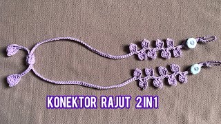 Cara membuat kalung amp konektor masker rajut 2 in 1 simple dan cantik [upl. by Zoes]