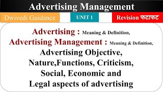 advertising management advertising management bba 3rd semester advertising management mba lu bba [upl. by Elazaro]