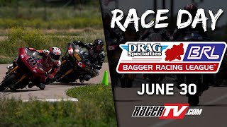 2024 Bagger Racing League Round 4  Gingerman Raceway  Full Live Broadcast [upl. by Anivad]