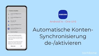 Automatische KontenSynchronisierung aktivieren oder deaktivieren  Samsung Android 14  One UI 6 [upl. by Hutton]