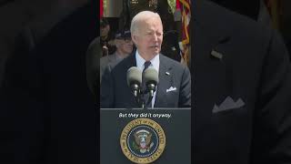 Joe Biden honors WWII veterans for 80th DDay commemoration Shorts [upl. by Killen236]