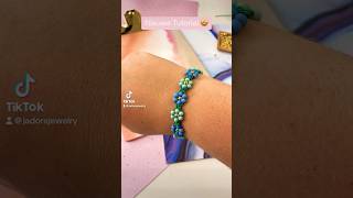 Bloem kralen armband maken diy tutorial 🤩 [upl. by Wyne]