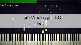 FateApocrypha ED  Desir Synthesia Piano [upl. by Leanard]