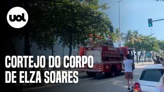 Cortejo do corpo de Elza Soares passa pelas ruas do Rio de Janeiro [upl. by Airdnax]