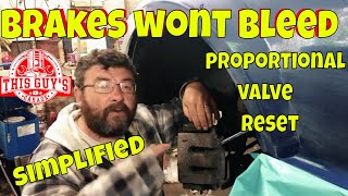 brake proportional valve reset when unable to bleed [upl. by Cousins]