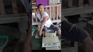 paano gumawa nang hollow blocks manomano hollowblocks construction shortvideo foryou [upl. by Perrins244]