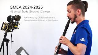 20242025 GMEA AllState  Middle School Grades 68 Soprano Clarinet Lyrical Étude [upl. by Diet]