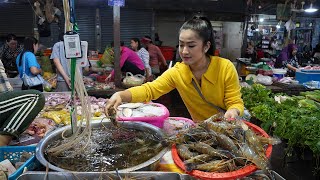 Market show Yummy river shrimp crispy pork and fry rice cooking  Countryside Life TV [upl. by Hagai]