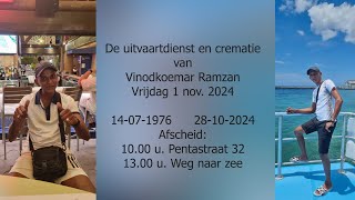 De uitvaartdienst en crematie van Vinodkoemar Ramzan Vrijdag 1 nov 2024 [upl. by Reema]