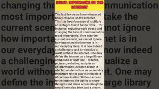 Internet Importance  English Essays shortvideo essaywriting [upl. by Lebaron]