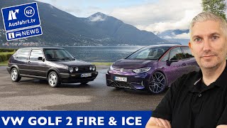 VW Golf 2 Fire and Ice vs VW ID3 GTX Fire and Ice Concept  Ausfahrt TV News Classic Sunday [upl. by Volin635]