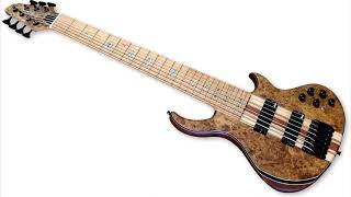 Review TARIO 7 String Electric Bass Guitar  Burl Poplar Top  Millettia Laurentii Okoume Body [upl. by Nicol377]