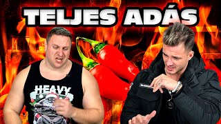 A NAGY CHILI CHALLENGE  Fekete Miklós VS Tari Ádám  EZ SIRATÓS LESZ [upl. by Anilac]