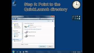 Tech Support Adding Quick Launch Toolbar Back to Windows 7 [upl. by Bolten]