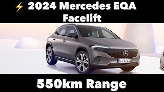 ⚡️2024 Mercedes EQA Facelift Details With 550km WLTP Range [upl. by Ellecrag]