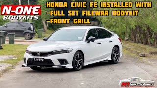 Honda Civic FE Installed WithFull Set Filewar Bodykit Front Grill [upl. by Aliehs]