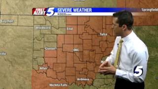 Tornado watch issued for most of Oklahoma [upl. by Murial]