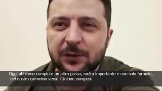 Zelensky quotFatto altro passo importante verso adesione Ucraina allUequot [upl. by Nathanael151]