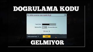 Doğrulama kodu gelmiyor  PUBG Mobile doğrulama kodu hatasının çözümü [upl. by Eniamurt]