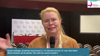 Prof Dr med Nina Ditsch BRCA1 Mutation bei Brustkrebs Wie sollte hier operiert werden [upl. by Mckenna225]