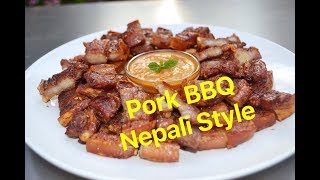 Pork Belly BBQ Nepali style  घरमै बनाउनुस स्वादिलो बार्बिक्यु  Homefoodbuzz [upl. by Netsirhk]