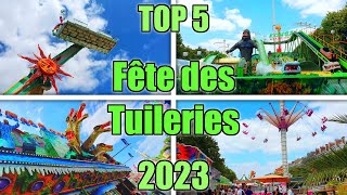 🏆 TOP 5 des meilleures attractions de la Fête des Tuileries 2023  100 ATTRACTIONS [upl. by Munn459]