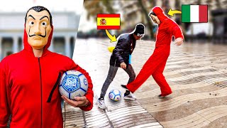 La CASA di CARTA tra la GENTE in Spagna Football Prank [upl. by Sykleb]