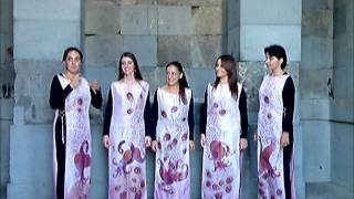 Vocal Quintet Luys  Armenian vocal ensemble live at Garni Temple Armenia [upl. by Keldah]