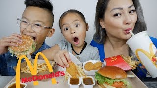 McDonalds Asiago Bacon Crispy Chicken amp BIG Mac Burger  Mukbang  NE Lets Eat [upl. by Treblah]