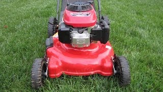 Troy Bilt Lawn Mower Honda GCV160 160CC OHC Engine  Final Look amp Startup  Part II  April 14 2014 [upl. by Greenes]