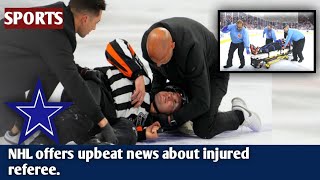 NHL offers upbeat news about injured referee [upl. by Saitam]