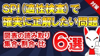 【SPI対策 まとめ】図表の読み取り・集合・割合 6選〔非言語〕適性検査 [upl. by Delainey160]