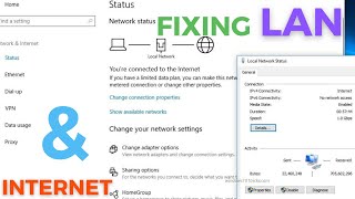 Fix LAN and Internet Not Working in Windows  How to Fix Ethernet and Internet Connection [upl. by Dyrraj]