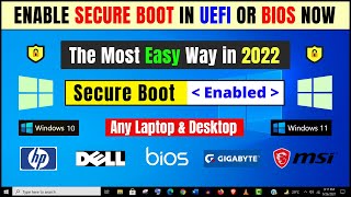 How to Enable Secure Boot in Bios or UEFI Settings on Windows 10 PC Easily 2022 [upl. by Adiesirb]