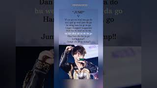 bts jump song lyrics kimtaehyung v evergreengeet kpop [upl. by Constance]