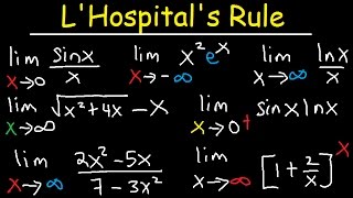 Lhospitals Rule Indeterminate Forms Limits at Infinity Ln Trig amp Exponential Functions Calculus [upl. by Lanford950]