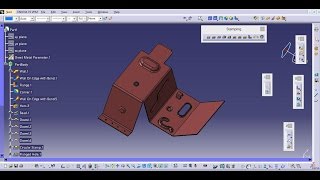 Generative Sheet Metal Design in Catia V5  Body in White stamping Operations [upl. by Attenhoj998]