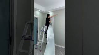 Wall Sheet paper waterproof home decorations ideas shortsfeed [upl. by Naesyar]