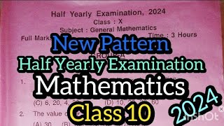 Class X Half Yearly Examination Mathematics paperclass X mathematics questionpaper Jorhat District [upl. by Manoop]