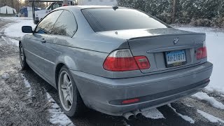 2004 BMW E46 330CI  SNOW DRIFTING [upl. by Ilhsa]